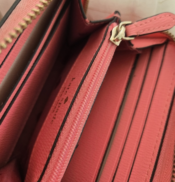Kate Spade Leather Pink Wallet Poppy - Picture 2 of 8